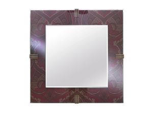 RENÉ - Square wall mirror with fabric and glass frame _ ETRO Home Interiors